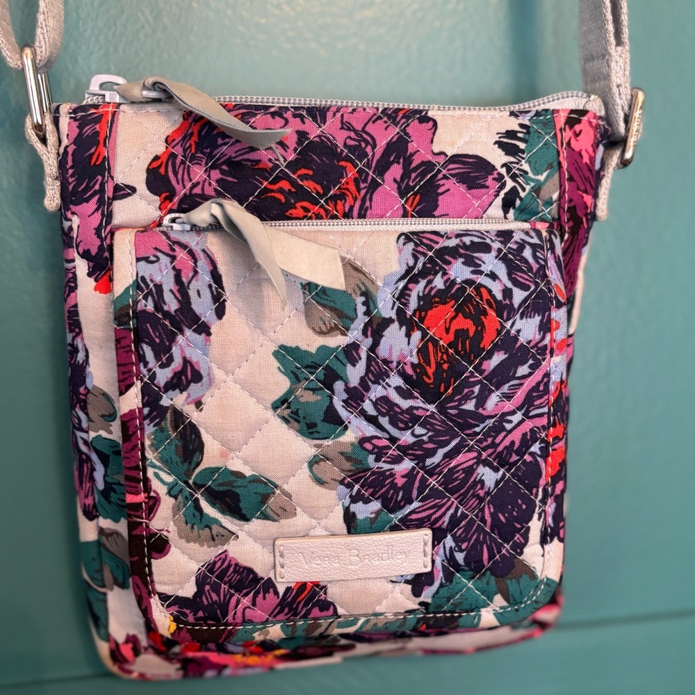 Vera Bradley Pink and Purple Floral Crossbody Bag
